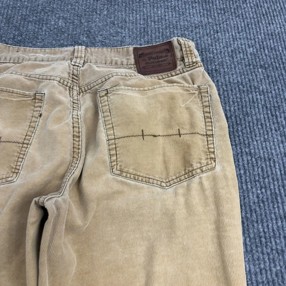 Polo Ralph Lauren Corduroy Pants Mens 33x32 Tan‎ 100% Cotton Workwear Skater Y2K